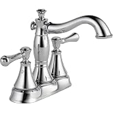 Delta Faucet Cassidy 2597LF-PNMPU Merkezli Banyo, Banyo Lavabosu, Metal Tahliye Montajı, 13,7 x 16,7 x 13,7 cm, Parlak Nikel