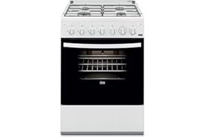 Cuisiniere gaz Faure FCG612H1WA - Blanc - Plaque Gaz / Four Gaz Convection naturelle - Email lisse - 60 cm de largeur