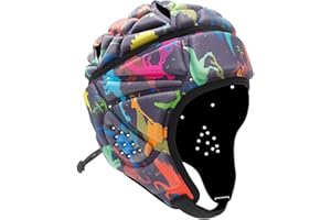 LAMBO Casque De, Protège Tête De Protection Rembourré, Casque De Protection Souple pour Enfant Adultes, Casque De Protection Rembourré, Drapeau De, Protecteur Tête pour Football