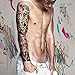 Artist Temporary Tattoo (water transfert) "B&W Skulls Sleeve 2" - ArtWear Tattoo - SLEEVE013 XL
