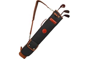 TOURBON Bolsa de viaje ligera de lona para palos de golf, para hombres y mujeres, color verde (negro)