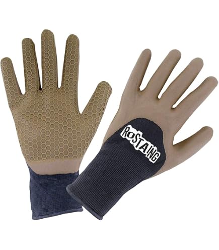 ROSTAING Gants SEQUOIA Cuir Jardinage - Paire Gants Respirants Hydrofuges Pour Plantation, Bêchage Et Travaux Humides