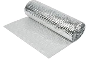 UFOIL Yuzet 1.2m x 250m Silver Multi-Purpose Double Aluminium Bubble Insulation Foil. Loft, Wall, Home, Caravan, Attic, Garage, Roofs