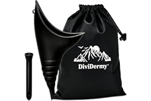 CHARMCHIC Pisse Debout Femme Réutilisable, Urinoir Femme Silicone, Portable Pour Pipi Debout Femme, Permettant Aux Faire Pipi Debout, Pour Camping, Randonnée, Vacances (Noir)