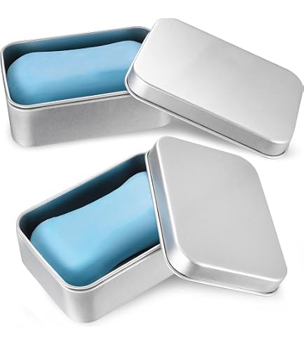 Lot De 3 Boîtes à Savon En Aluminium Avec égouttoir - Idéal Voyage, Savon Solide, Shampooing