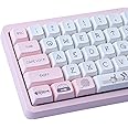 Sunzit XDA Keycaps PBT Keycaps 136 Keys Dye-Sublimation for MX Switches ISO/ANSI Layout Mechanical Keyboard (Cheese Cat)