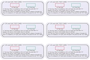 Gatuida 6pcs Uv Test Uvc Detector Card Light Testing Strips Uv Detection Indicator Indoor Test Strip And Uvc Test Card Uvc Tester Testing Cards Uv Meter Sensor Beard Paper