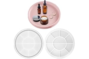 APOMOONS Stampi in silicone da 22 cm, stampi in silicone per colata in resina epossidica, stampi in silicone per colata, stampi in polvere per vassoi, sottobicchieri