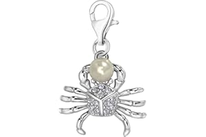 Quiges Charm Pendentif en Argent 925 Créatures de la Mer avec Fermoir