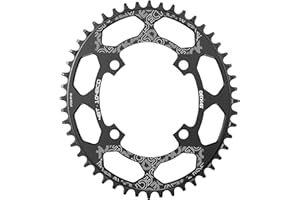 BestPartsCom Round Oval 104BCD 32T 34T 36T 38T 40T 42T 44T 46T 48T 50T 52T Narrow Wide Single Chainring 1X System AL7075 CNC Ultralight Bicycle Bike Chainwheel Chain Ring 8/9/10/11-Speed