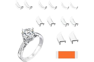 ELKFLEE 12Pcs Invisible Ring Size Adjuster for Loose Rings Clear Ring Reducer Fixing Controller to Make Rings Smaller Transparent Guard Loop Spacer Regulator fit Any Rings, 6 Sizes