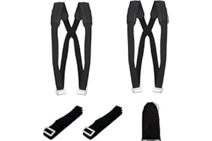 MAXBROTHERS Cinghia di trasloco, sistema di cinghie di sollevamento e trasporto 300 kg per 2 persone imbracatura per spalla per spostarsi trasporto di mobili, oggetti pesanti, pianoforte (5 CM, nero)