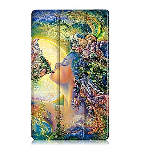 Hülle für Samsung Tab A 7.0“ ,PU Leder Case Hülle im Bookstyle Tasche für Samsung Galaxy Tab A (2016) 17,8 cm (7 Zoll) SM-T280 Schutzhülle Flip Cover Leder Schale Skin (#2 Fisher-Mädchen) - 2