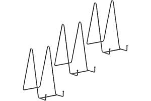 DIDUDIDU Supporto Cavalletto Espositore Porta Piatti - Supporti Piatti da Esposizione - 20,5 cm Cavalletti per Tavolo - Espositori in Ferro per Piatto Decorativo | Foto | Cornice | Libri | Carte | CD - Nero