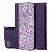 Produktbild Handy hülle Tasche Leder Flip Case Brieftasche Etui Schutzhülle für Apple iPhone X XS/XR/XS MAX/5G 5S ES/6G 6s/6 Plus/7G 8G /7Plus /8Plus hülle,5 Farben (iPhone 6G(4,7"), Lila)