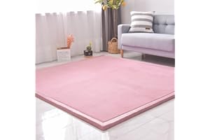 SETHEPACE Coral Velvet Baby Mat, Anti-Slip Nursery Rug, 1.2'' Thick Baby Play Mat for Toddlers & Infants, Soft Crawling Rugs Mat for Kids, Children(Pink, 190 * 190CM/74.80 * 74.80INCH)
