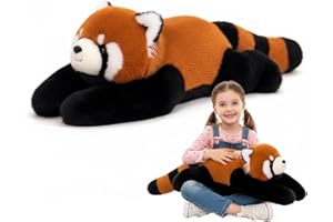 Kaelorae Weighted Plush Animals for Kids & Adults - Panda Teddy Bear Dinosaur Stuffed Toys, Hugging Pillow for Anxiety Relief & Sleep Support (Red Panda, 45CM)