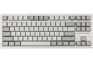 EPOMAKER x Feker Galaxy80 Gaming Keyboard, Aluminum Alloy Wireless Mechanical Keyboard, BT5.0/2.4G/USB-C Gasket-mounted Keyboard, Hot Swappable, NKRO Creamy Keyboard (White, Marble White Switch)