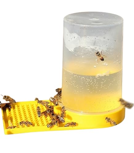Floating Bee Island-Bee Waterer, Floating Bee Island Use for Bee Cups for Garden, Bee Waterer and Butterfly Water Stations Für Garten Bienen-Insekten-Trinktablett (Yellow