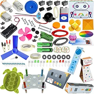 Kit4Curious 13 Activities + 70 DIY Experiments STEAM Science Electricity Kit for Boys, Girls - Birthday Gift Set - DIY Educational Learning Fun Toy