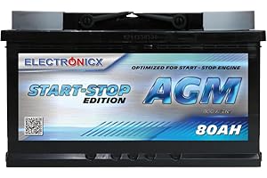 Batteria per auto Electronicx AGM batteria di avviamento batteria start-stop 80 AH 12V 820A