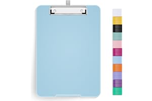 Hnogri Portablocco formato A5 con stoccaggio, 6 x 9 pollici per la cura dell'infermieristica pieghevole, in plastica pieghevole, forniture per ufficio, forniture scolastiche, mensole per lavoro, clip