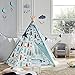 Price comparison product image Asweets Kids Tent Canvas Teepee Foldable Play Tent for Children 5 Walls Indoor with Carry Case Little Bear