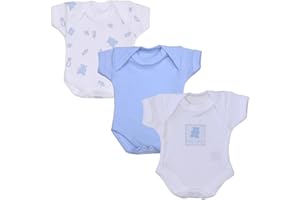 BabyPrem Baby Pack of 3 Boys Bodysuits Premature Clothes