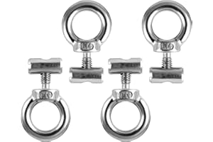 DOETYD 4 PCS 304 Stainless Steel Awning Rail Stoppers, Awning Rails Hanging Rings M4×6mm Diameter for Caravan,Campervan&Caravan Awning Accessories
