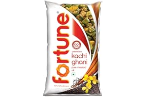 Fortune Premium Kachi Ghani Pure Mustard Oil, 1 ltr pouch