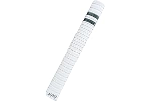 AOKO Premium White Cricket Bat Grip with Black Line Ultra Tacky Rubber Handle Grip for Better Control and Comfort Pack of 1