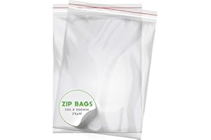 V1 TRADE Lot de 100 sachets zippés - 250 x 300 mm - Baggys - Sachets robustes avec fermeture à pression - Pour une meilleure organisation - Sachets en plastique refermables