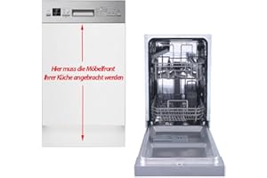 GERATEK Pertisau EGS4260 Geschirrspüler 45cm teilintegriert Einbau Aquastop Spülmaschine Spüler 9 Gedecke