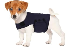 KELIVOL Anxiety Coat for Dog, Anxiety Relief Jacket, Calming Light Weight Wrap Vest, Used to Keep Comfort for Dogs afraid of Fireworks/Thunder Storm (XS,Navy Blue)