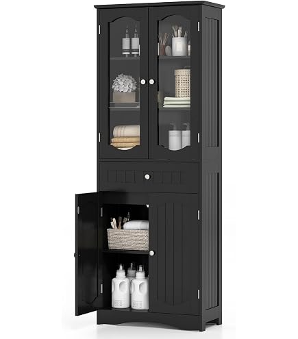 Metall Aufbewahrungsschrank Schwarz  Stahlschrank Mit 3 Verstellbaren  Regalen Fr Home Office, Kche & Garage