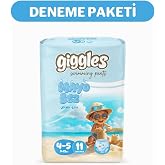 Giggles K&uuml;lotlu Mayo Bebek Bezi Sıvı Ge&ccedil;irmez 4-5 Numara 9-15 Kg 1 Paket 11 Adet