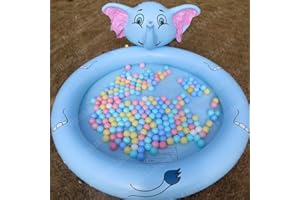 suokoun 160CM Splash Pad, Wasserspielzeug Kinder Outdoor, Sommer Garten Wasserspielzeug für Baby, Kinder, Hund und Haustiere - Extra Großes Splash-Pad