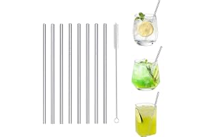 Cocktailsugrör korta återanvändbara metallsugrör rostfritt stål med rengöringsborste 160 mm långa 6 mm breda för cocktail, gi