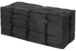 NIKTULE Auto-Dach-Tasche, Oxford-Tuch Große Kapazität Gepäcktasche, Wasserschutz Große Kapazität Gepäcktasche, Für Alle Autos Mit/Ohne Dach-Top-Rack, Schwarz