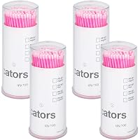 200 Stück Mikro-Applikatorpinsel – Weiche Schwämmchen Für Wimpernverlängerung, Augenbrauen & Detail-Make-up – Kristallrosa