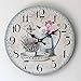 Produktbild MCC Kreative gemalten hölzernen Wanduhren Fashion Home Blumen Vogel Kettle Muster Mute Clock , A