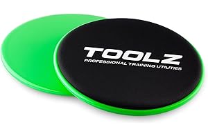 ‎TOOLZ TOOLZ Gliding Discs – Gleitpads für Fitness & Ganzkörpertraining – 2er Set Trainingsscheiben 18 cm – rutschfest & flexibel auf Allen Böden – für Core, Beine & Po