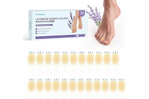 Promifun Pansements en gel hydrocolloïde 23 carats - Adhésifs et imperméables pour talons, pieds, orteils - Prévention des ampoules pour voyage, vie quotidienne et famille (pack B)