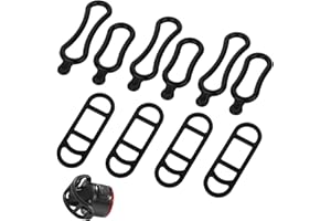 SALBSEVER 10 Pieces Bicycle Light Silicone Straps Bike Rubber Light Strap Replacement Bike Light Mount and Bike Flashlight Mount Band Black Cycling Rubber Bands for Road Mountain Bike, Most Bicycle Light Sets