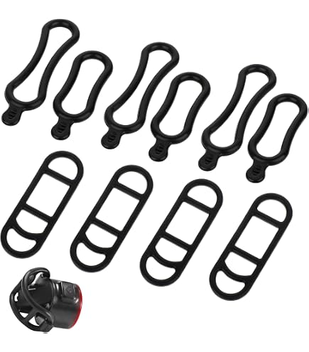 CatEye Fascia in Gomma e Gancio per luci e riflettori da Ciclismo Volt XC Series Loop2 e Nima2 544-1621, Colore: Nero
