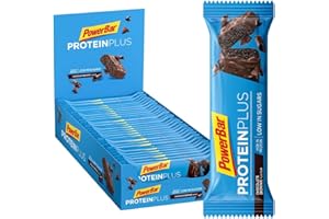 Powerbar Protein Plus Low Sugar Chocolate Brownie 30x35g - Barre hyperprotéinée et peu sucrée