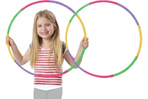 Uoimky Hula Hoop Lot de 2 cerceaux pour enfants, 8 sections amovibles et réglables, pour garçons et filles, fitness, pour enfants à partir de 4 ans