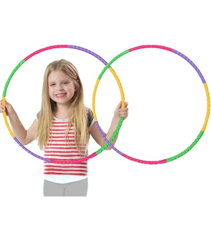 Cerceau Hula Hoop Démontable EIROVYA - 7 Segments Plastique Multicolore - Jouet Enfant Et Fitness - Réglable