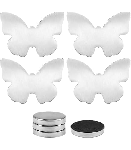 Lot De 4 Poids De Nappe Magnétiques En Acier Inoxydable - Forme Cœur Argenté - Pour Fixer Nappe Terrasse, Jardin, Intérieur - 7