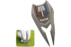 MSMXCS Golf Divot Repair Tool, with Magnetic Ball Marker Putting Alignment Aid Hat Clip Portable Anti-lost Pitch Mark Repair Tool Zinc Alloy Line Marker Accessories for Golf Enthusiasts Professionals